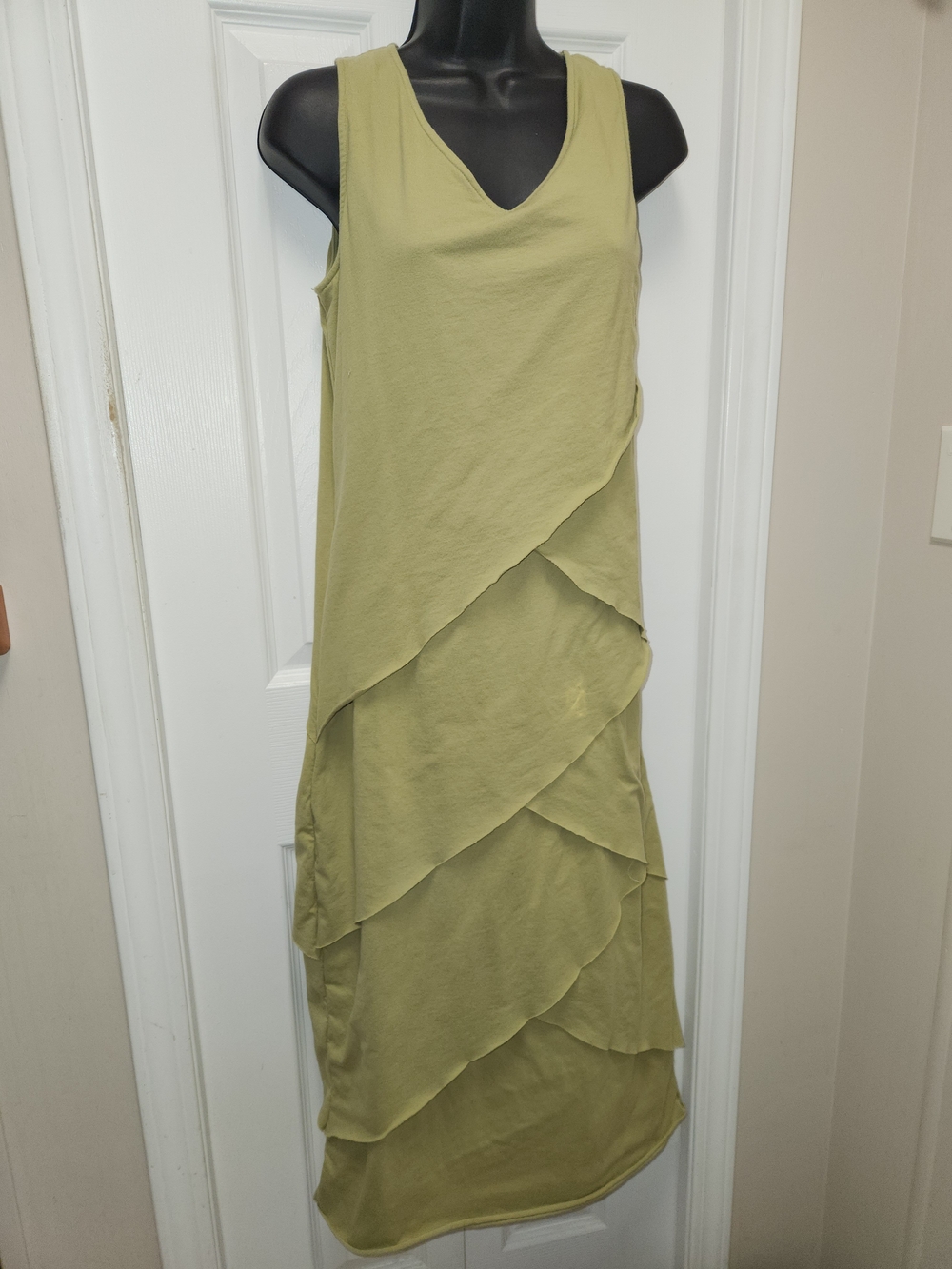 🍉Neon Buddha Green Layered Dress